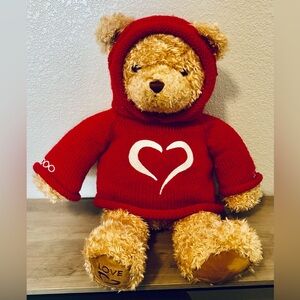 Gund 2000 Millennium Love Bear 25" Plush Brown Teddy Red Sweater Hoodie